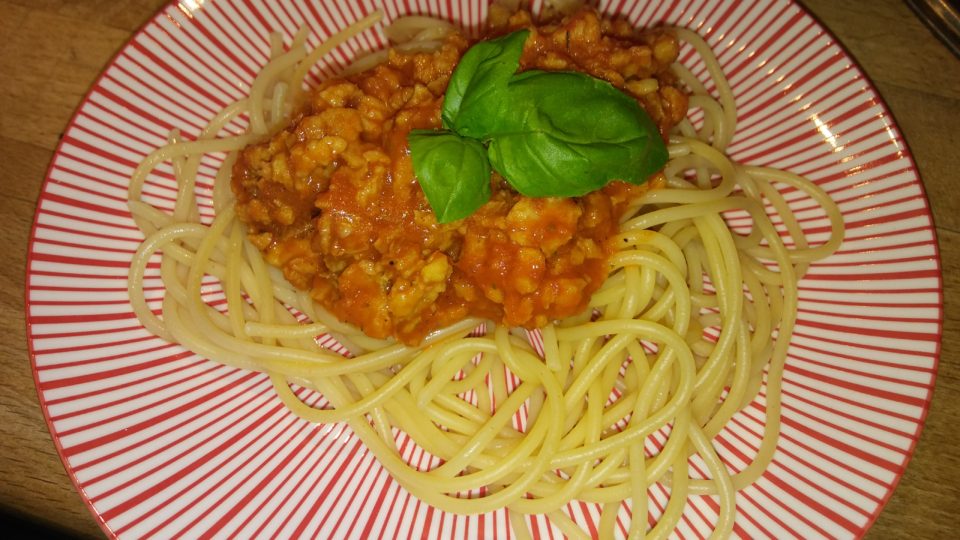 Spaghetti mit Soja- Bolognese – Susan Vegan